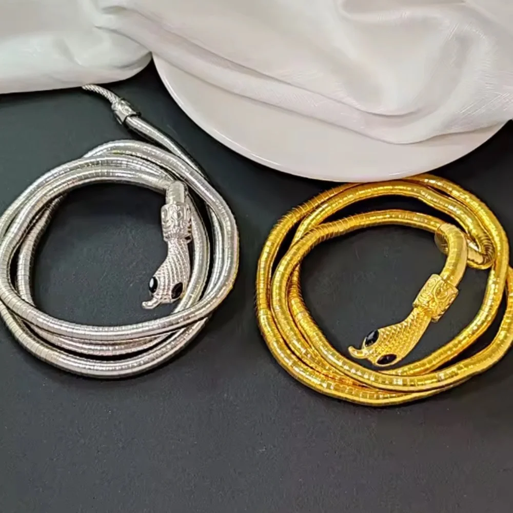 Silver Serpenti Snake Necklace-Bracelet Multifunctional - Picture 5 of 17